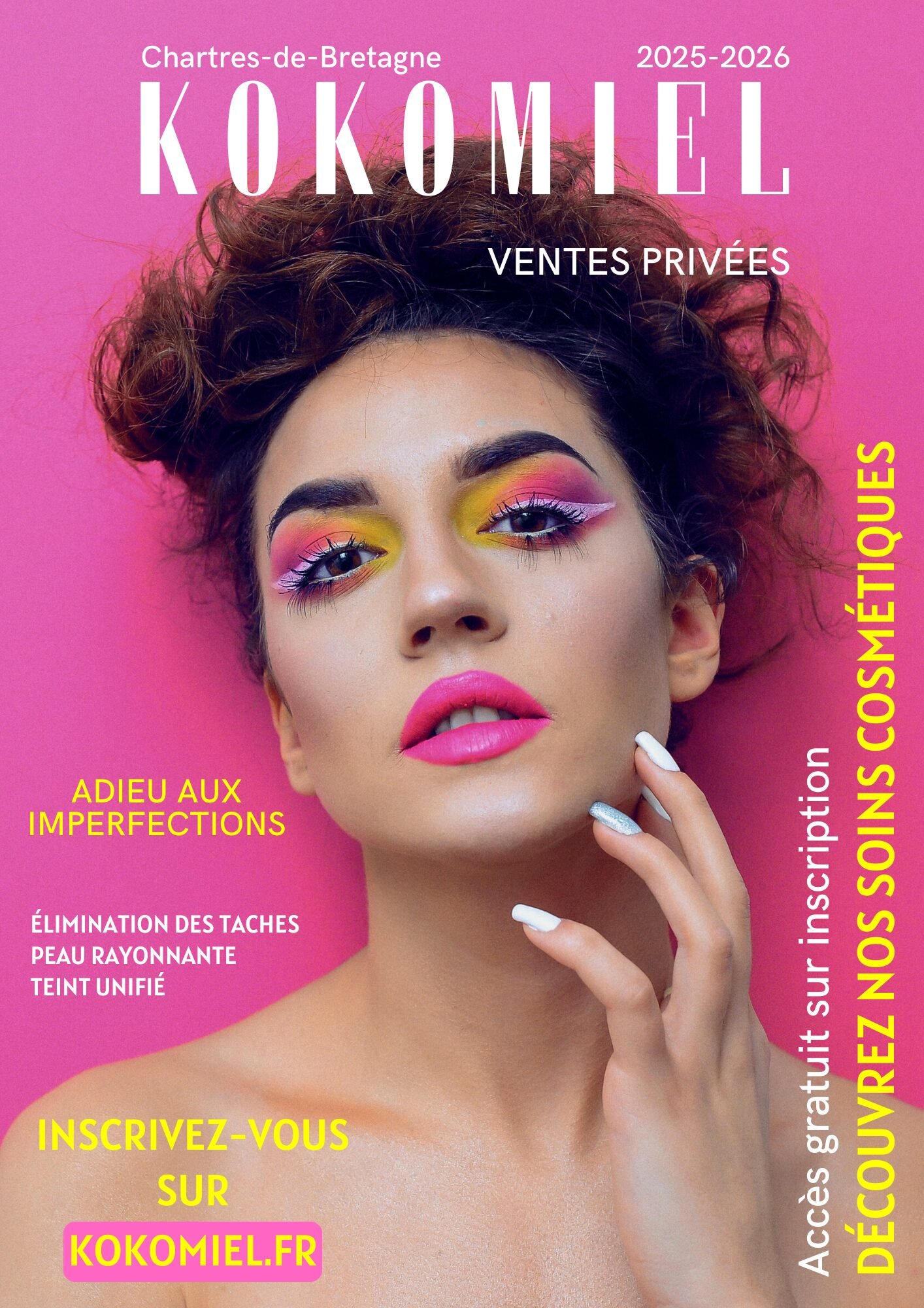 Pink Colorful Fashion Magazine Cover(3)